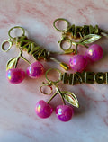 Gold Cherry Name Charm