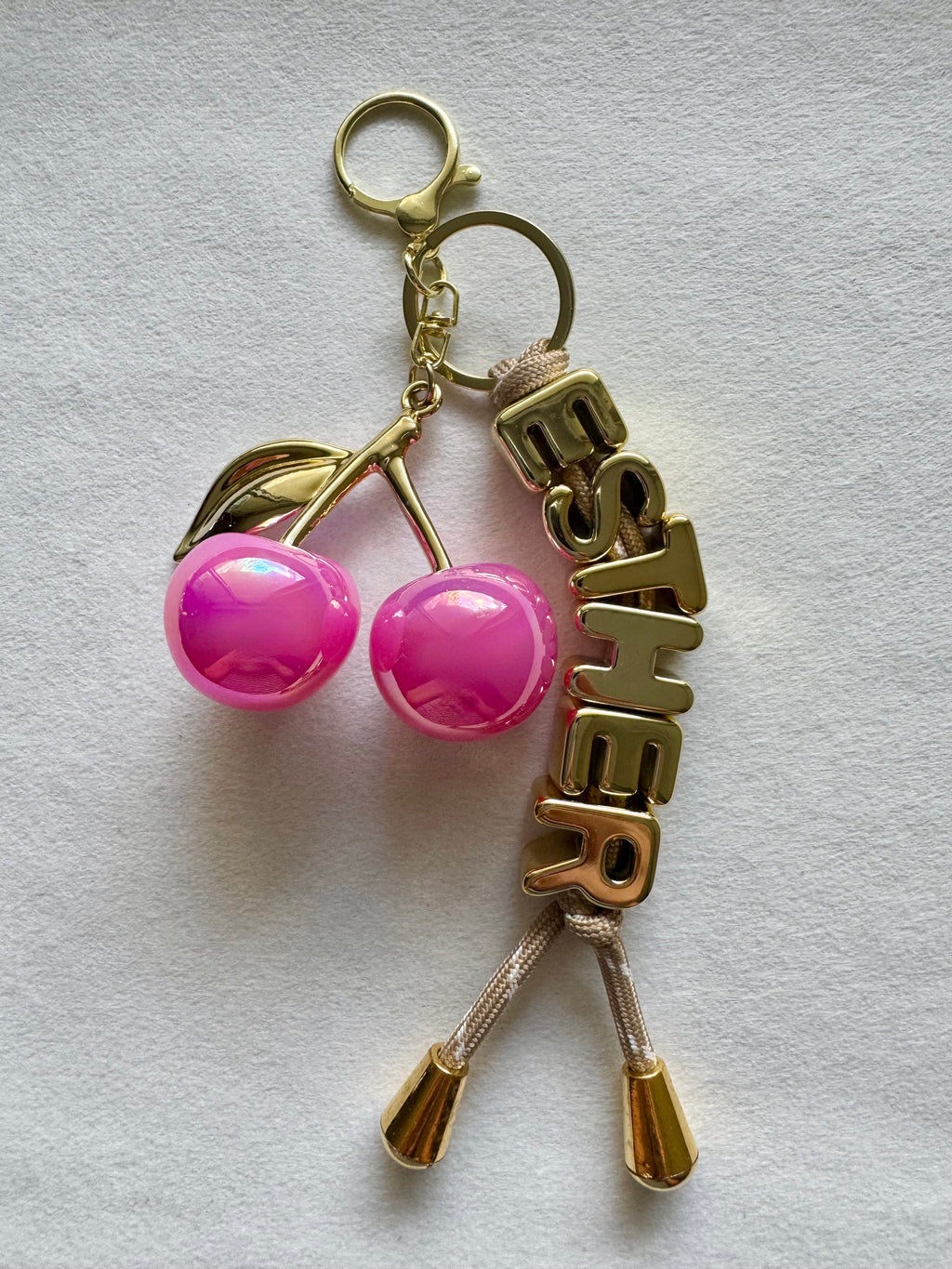 Metallic Name Keychain