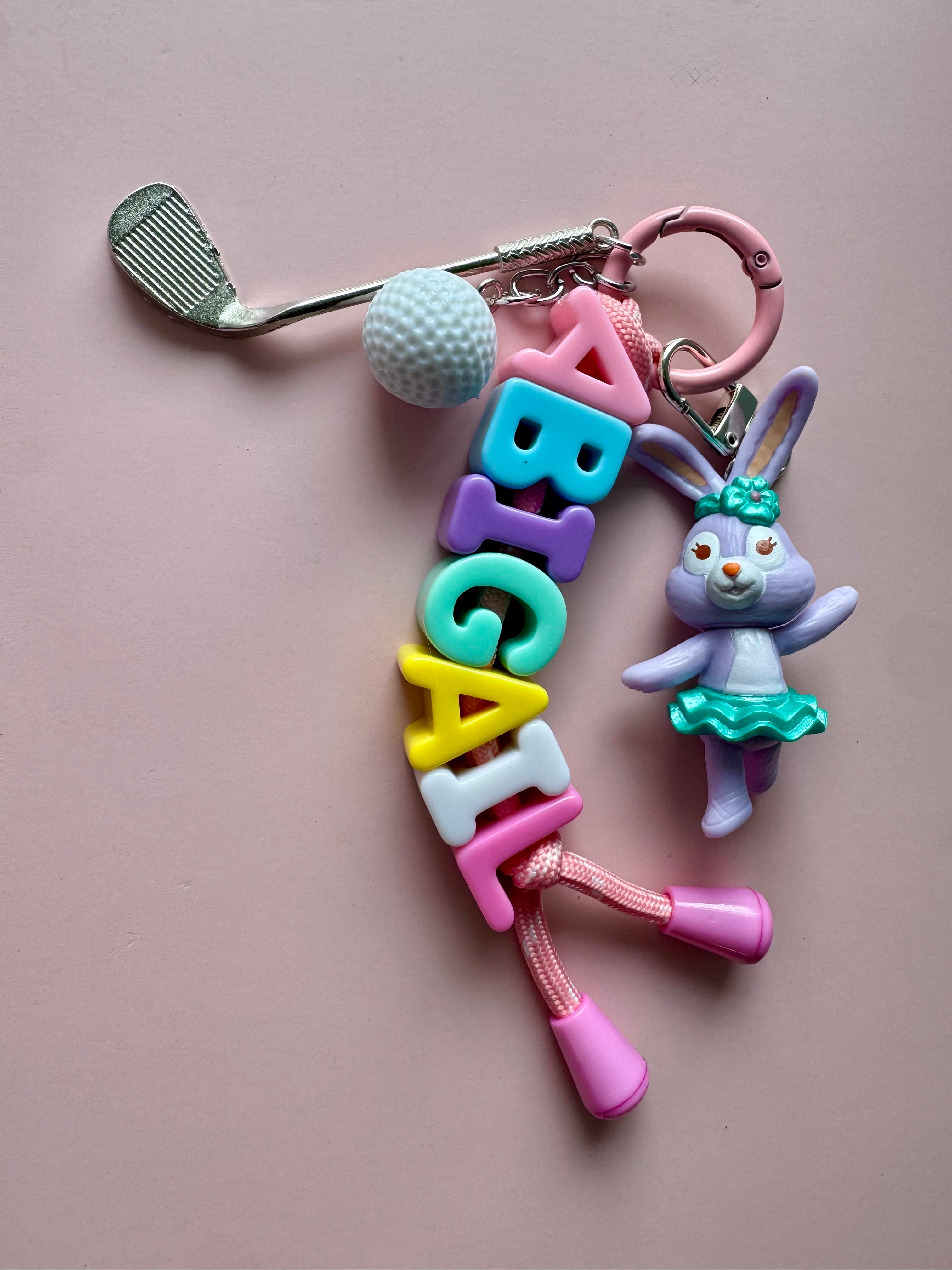Rainbow Name Keyring
