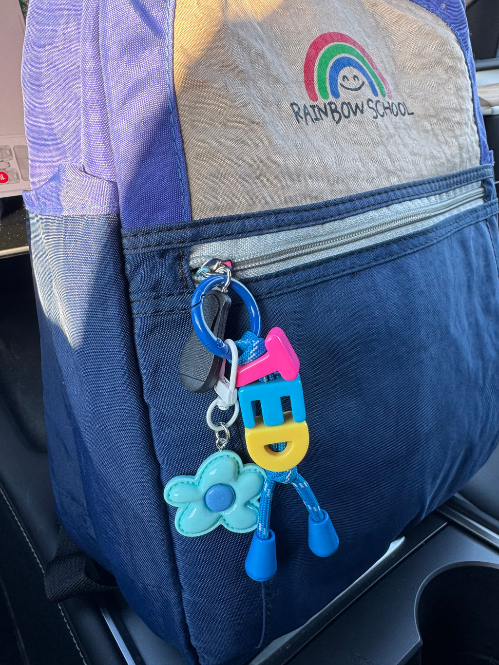 Rainbow Name Keyring