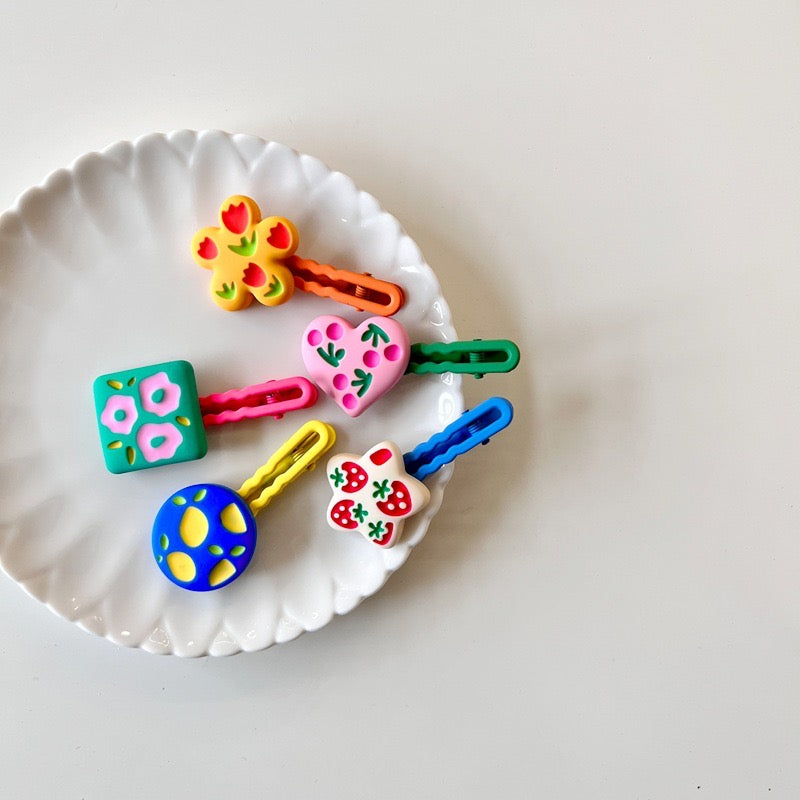 Sweet Garden Hair Clips – Set of 5