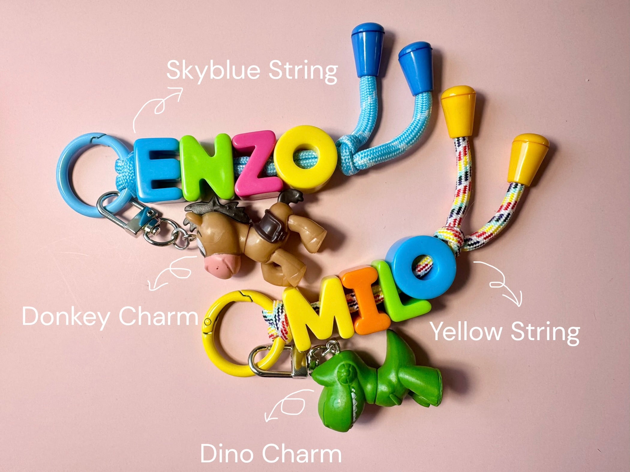 Rainbow Name Keyring