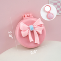 Princess Bow Compact Mirror Brush