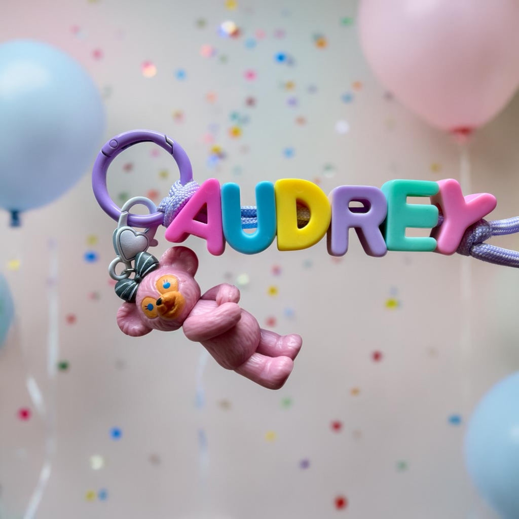 Rainbow Name Keyring